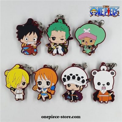 2021 Cute One Piece Rubber Keychain