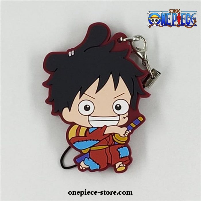 2021 Cute One Piece Rubber Keychain Luffy