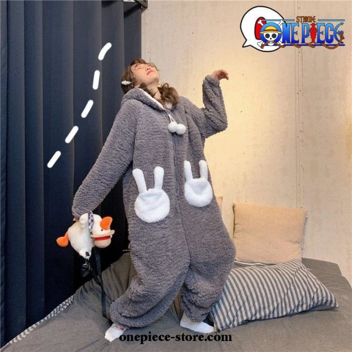 2021 One Piece Pajamas Thickened Plush For Women