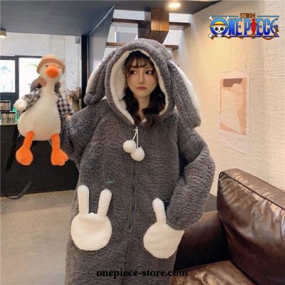 2021 One Piece Pajamas Thickened Plush For Women