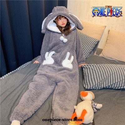 2021 One Piece Pajamas Thickened Plush For Women