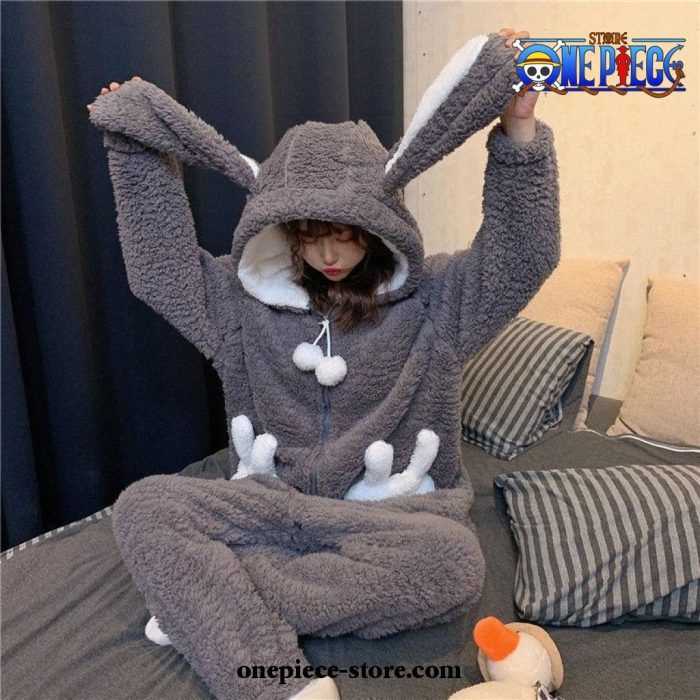 2021 One Piece Pajamas Thickened Plush For Women