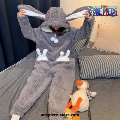 2021 One Piece Pajamas Thickened Plush For Women