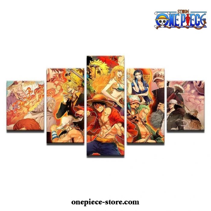 2021 Style 5 Pieces One Piece Team Canvas Wall Art