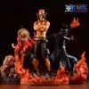 3Pcs One Piece Luffy + Ace Sabo Three Brothers Pvc Action Figure