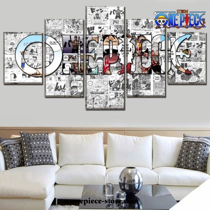 5 Pieces One Piece Artistic Poster Canvas Wall Art