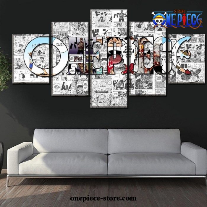 5 Pieces One Piece Artistic Poster Canvas Wall Art