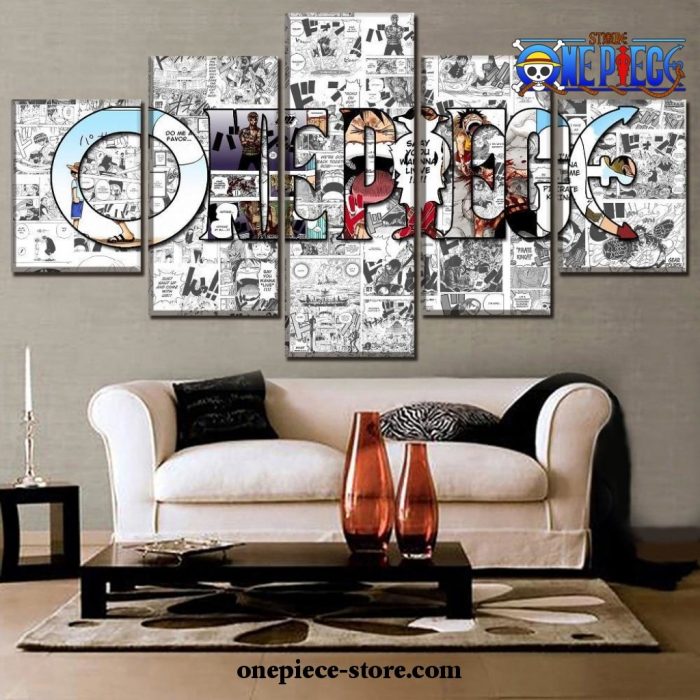 5 Pieces One Piece Artistic Poster Canvas Wall Art