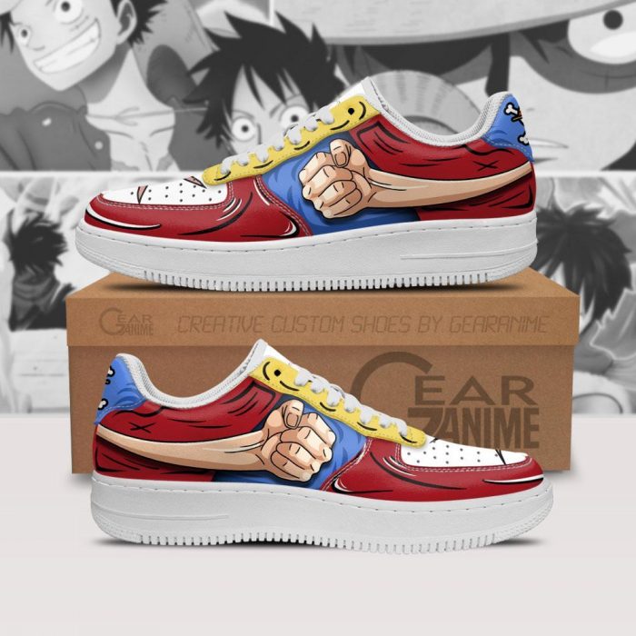 Luffy Gomu Gomu Air Sneakers Custom Anime One Piece Shoes Men / US6.5 Official One Piece Merch