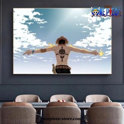 Beautiful Sky One Piece Portgas D. Ace Wall Art