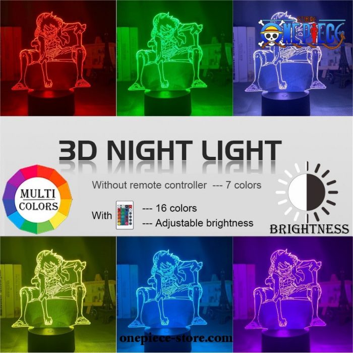 Cool Luffy 3D Acrylic Led Night Light Table Lamp