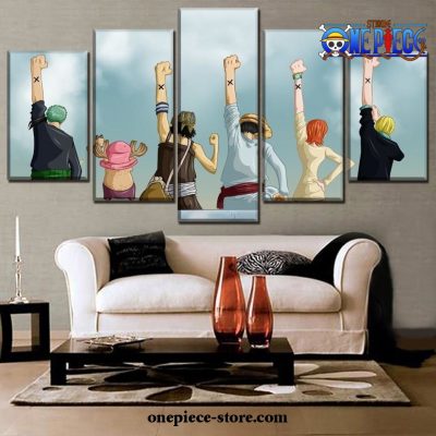 Cute 5 Pieces One Piece Team Canvas Wall Art