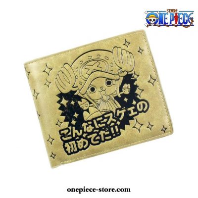 Cute Tony Chopper Pu Short Wallet Khaki