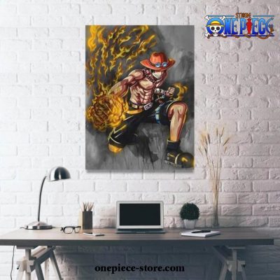 Fire Portgas D. Ace One Piece Wall Art With Framed