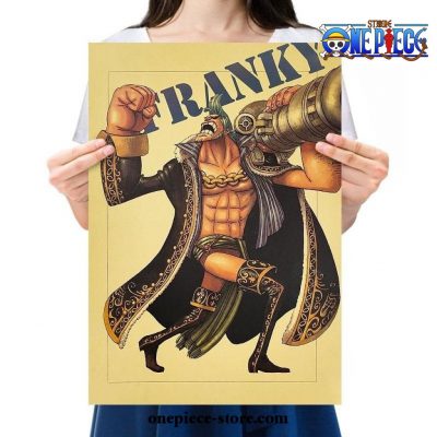 Funny One Piece Franky Kraft Paper Poster