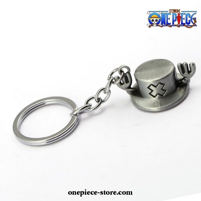 Hot One Piece Keychain Chopper Hat Silver