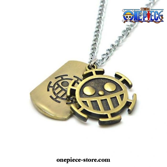 Hot One Piece Luffy + Trafalgar Law Army Card Pendant Necklace