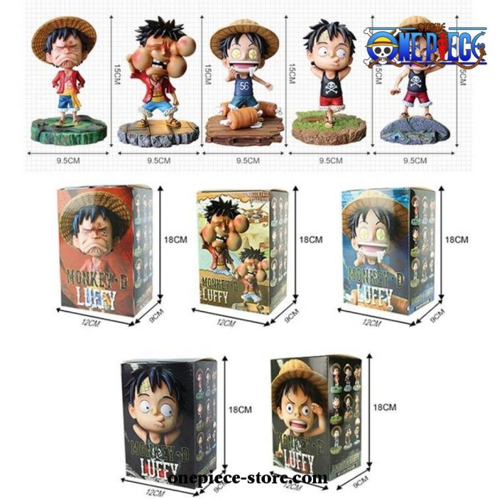 Little Cute Monkey D. Luffy Pvc Figure Model Statue