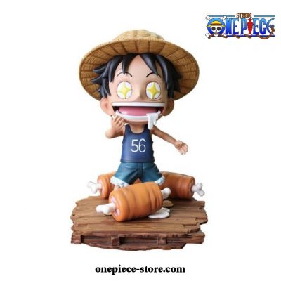 Little Cute Monkey D. Luffy Pvc Figure Model Statue With Box 1