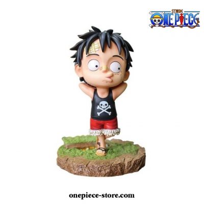 Little Cute Monkey D. Luffy Pvc Figure Model Statue With Box 4