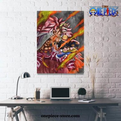 Luffy Combat One Piece Wall Art With Framed