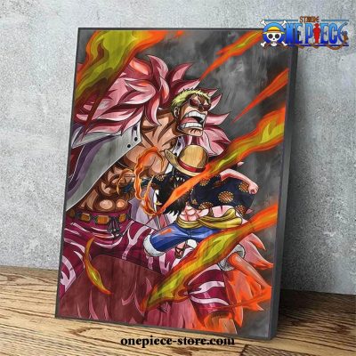 Luffy Combat One Piece Wall Art With Framed