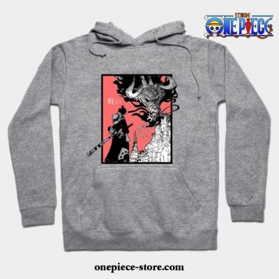 Luffy Vs. Kaido Hoodie Gray / S