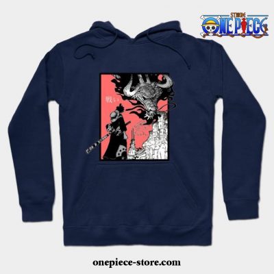 Luffy Vs. Kaido Hoodie Navy Blue / S