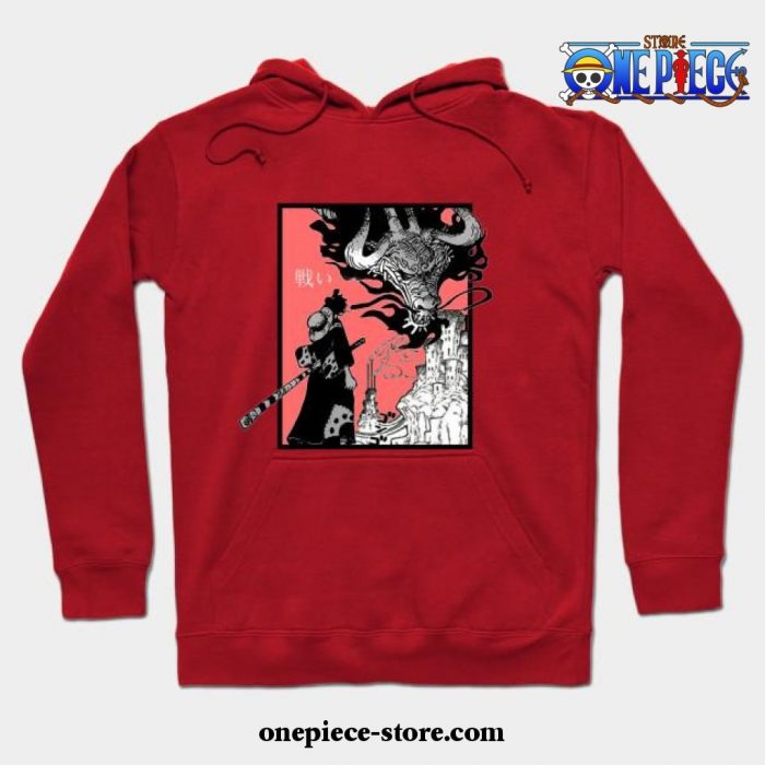 Luffy Vs. Kaido Hoodie Red / S