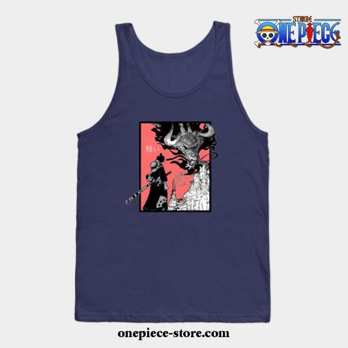 Luffy Vs. Kaido Tank Top Navy Blue / S