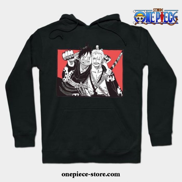 Luffy X Zoro Hoodie Black / S