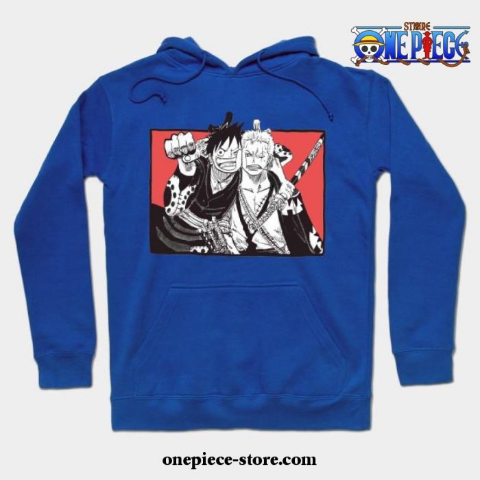 Luffy X Zoro Hoodie Blue / S