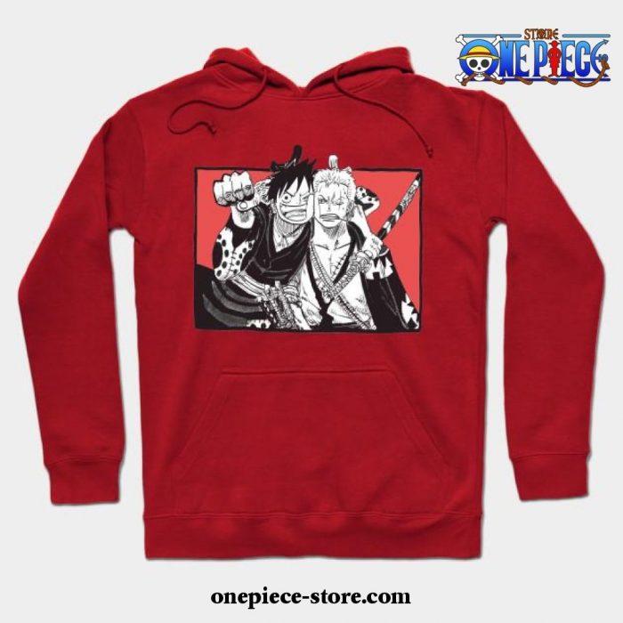 Luffy X Zoro Hoodie Red / S