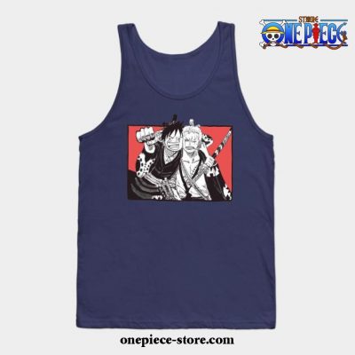 Luffy X Zoro Tank Top Navy Blue / S