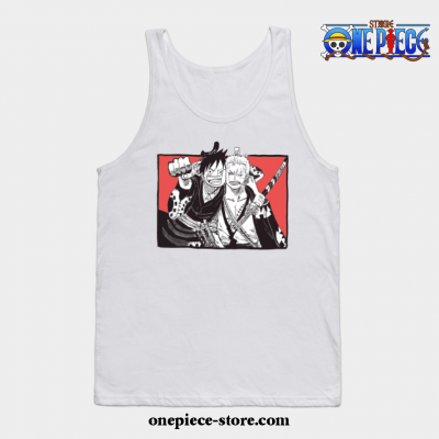 Luffy X Zoro Tank Top White / S