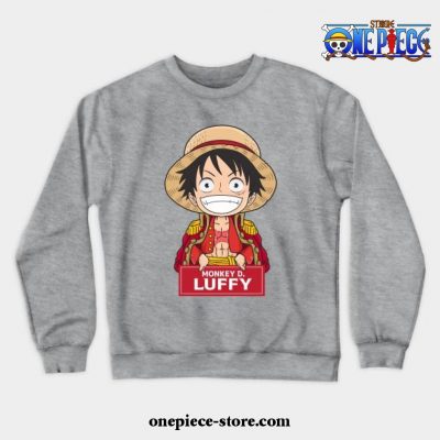 Monkey D Luffy Chibi Crewneck Sweatshirt Gray / S