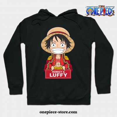 Monkey D Luffy Chibi Hoodie Black / S