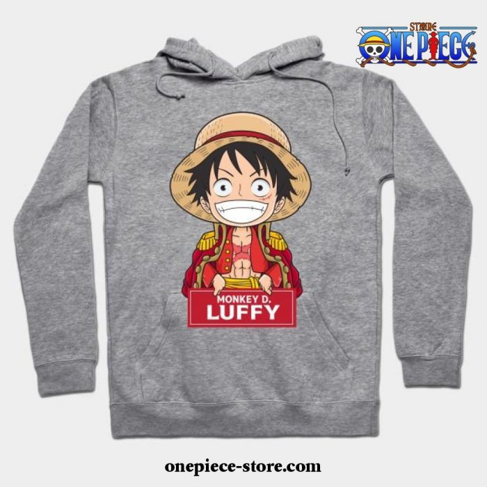 Monkey D Luffy Chibi Hoodie Gray / S