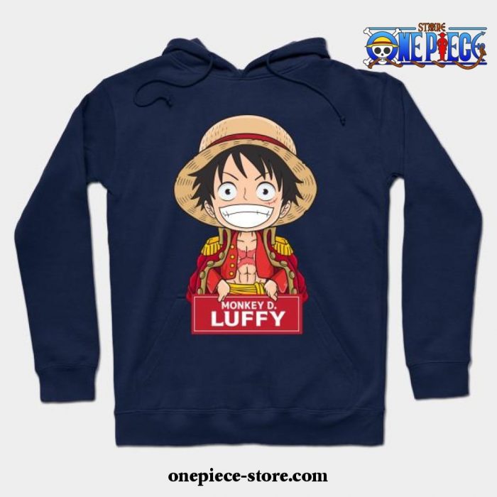 Monkey D Luffy Chibi Hoodie Navy Blue / S