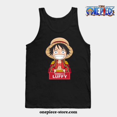 Monkey D Luffy Chibi Tank Top Black / S