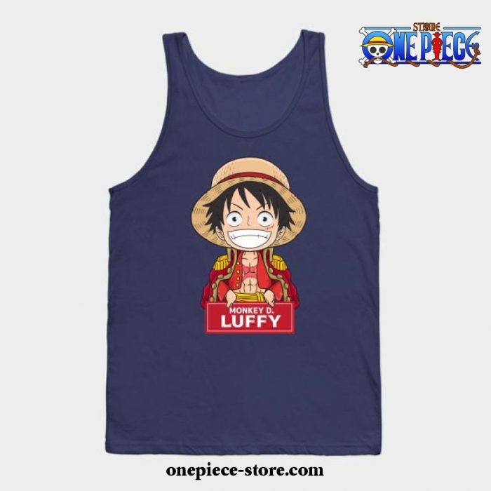 Monkey D Luffy Chibi Tank Top Navy Blue / S