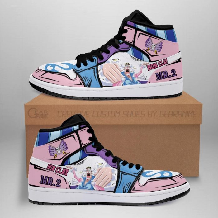 Mr 2 Bon Clay Sneakers One Piece Anime Shoes Fan Gift MN06 Men / US6.5 Official One Piece Merch