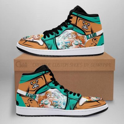 Nami Sneakers Straw Hat Priates One Piece Anime Shoes Fan Gift MN06 Men / US6.5 Official One Piece Merch