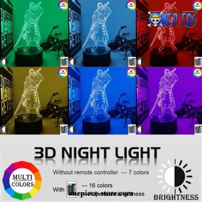 New Roronoa Zoro One Piece Figure Led Lamp