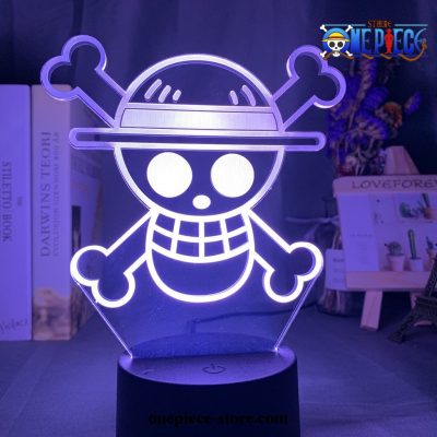 New Skull Logo One Piece Figure 3D Led Lamp