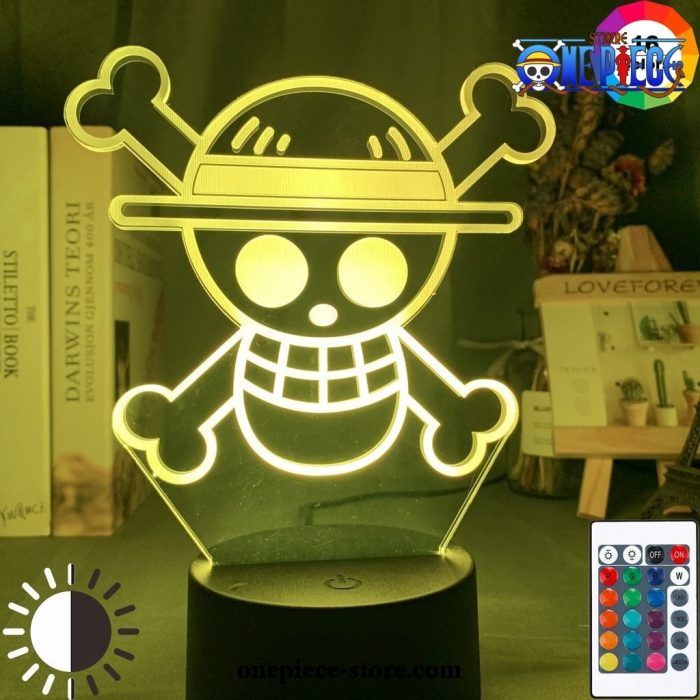 New Skull Logo One Piece Figure 3D Led Lamp