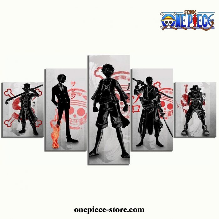 New Style 5 Pieces One Piece Team Canvas Wall Art