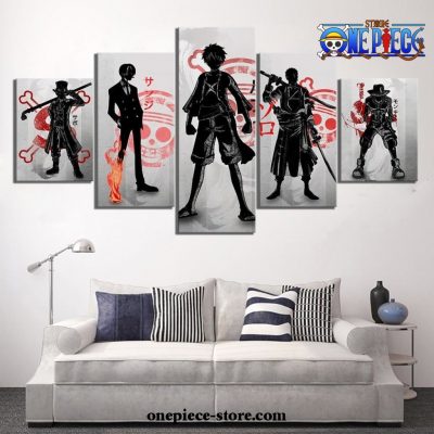 New Style 5 Pieces One Piece Team Canvas Wall Art