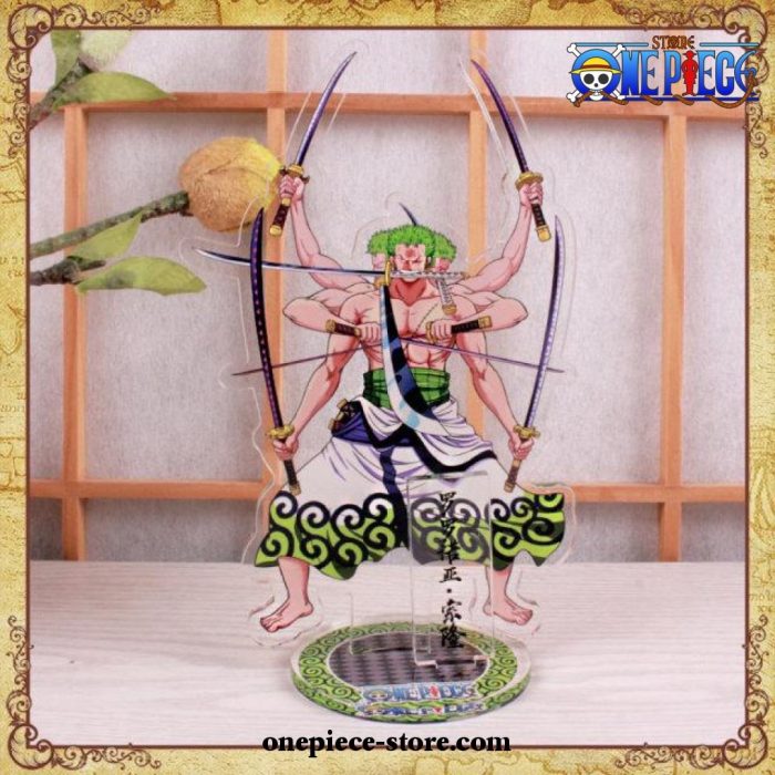 New Style One Piece Acrylic Desk Stand Figure Model Zoro / 15 Cm