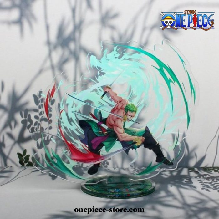 New Style One Piece Acrylic Desk Stand Figure Model Zoro-B / 15 Cm